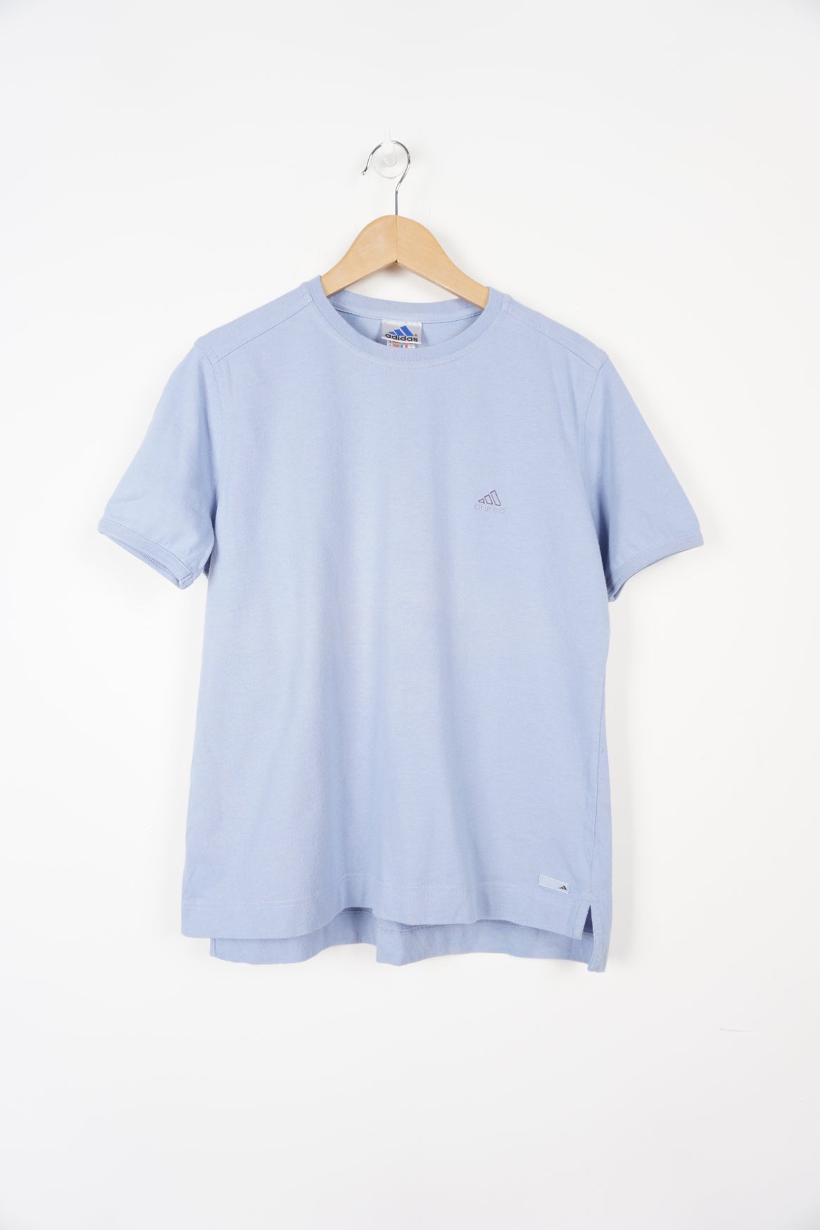 Adidas baby blue small logo t-shirt