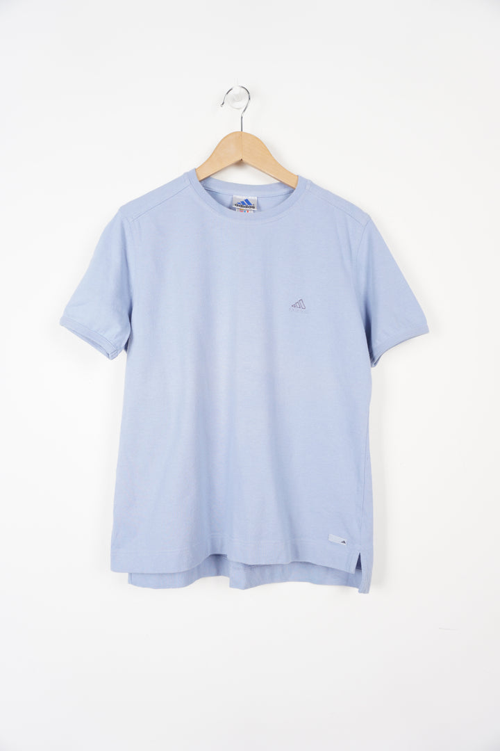 Adidas baby blue small logo t-shirt