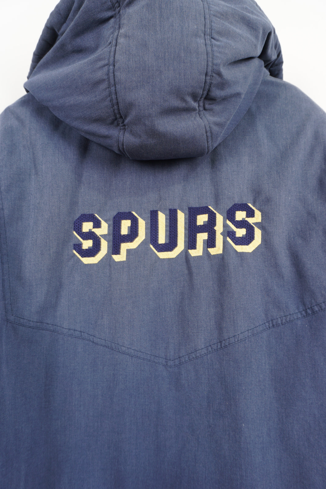 Vintage 90's Umbro / Tottenham Hotspurs sports coat with metal clasp hardware, embroidered badges and removable hood