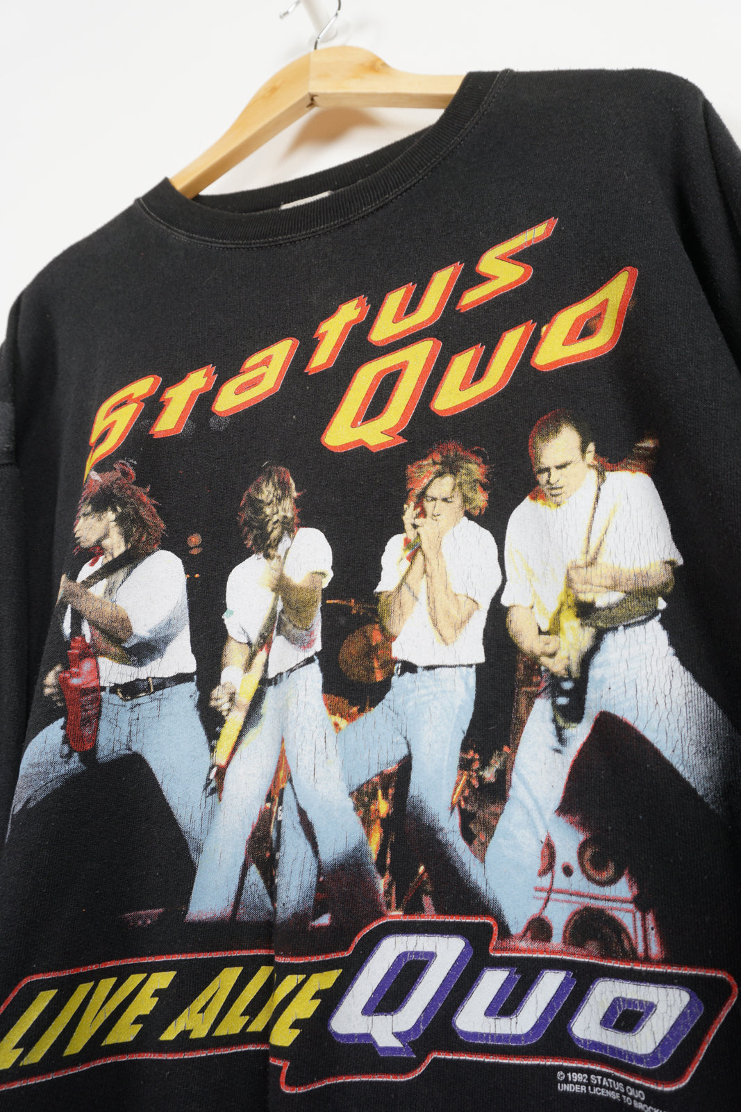 Vintage 1992 Satus Quo band graphic sweatshirt 