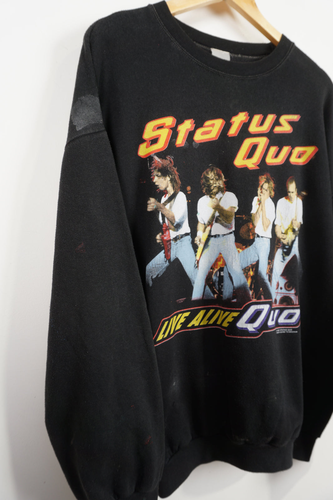 Vintage 1992 Satus Quo band graphic sweatshirt 