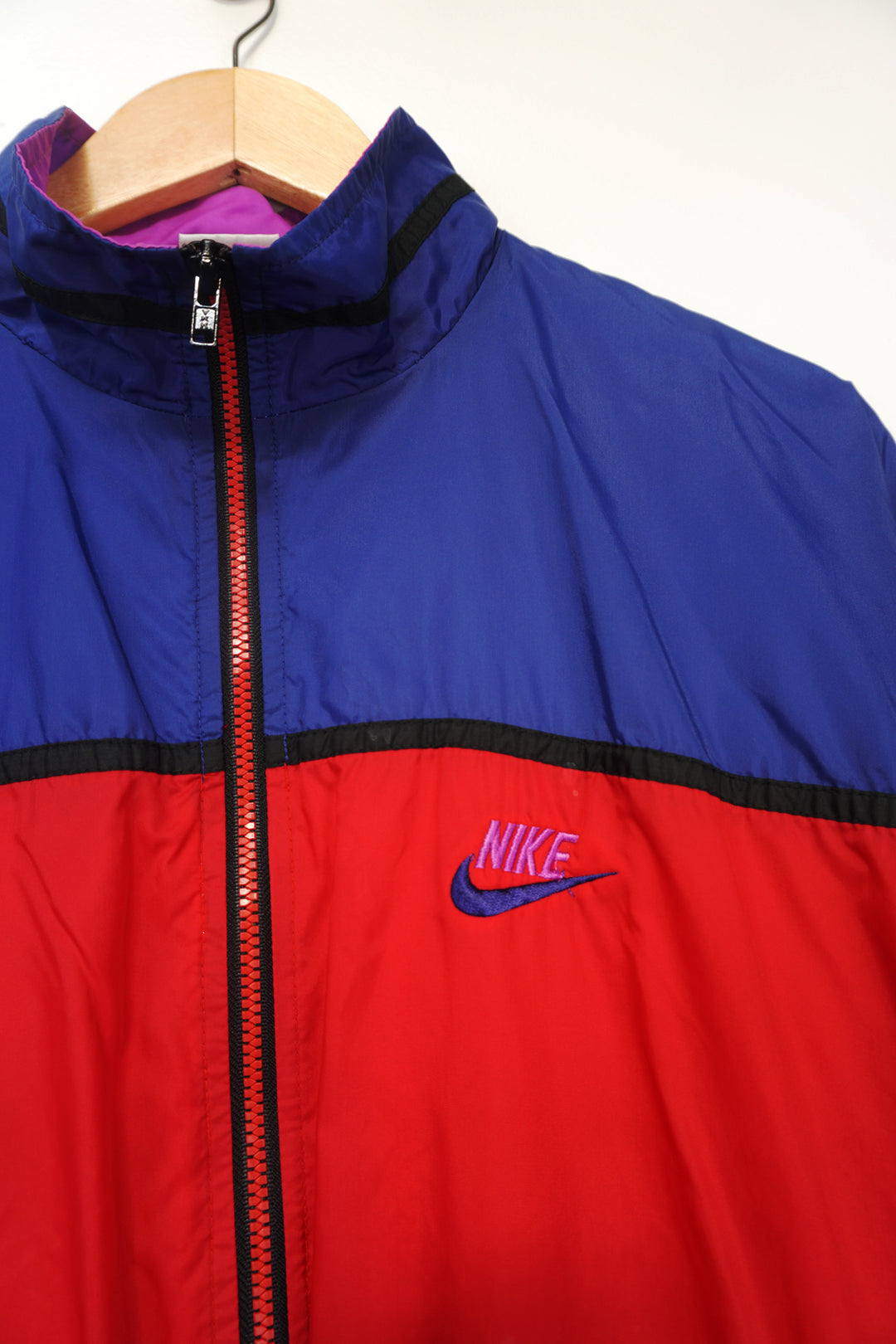 Vintage Nike Purple, Red and White Tracksuit Top