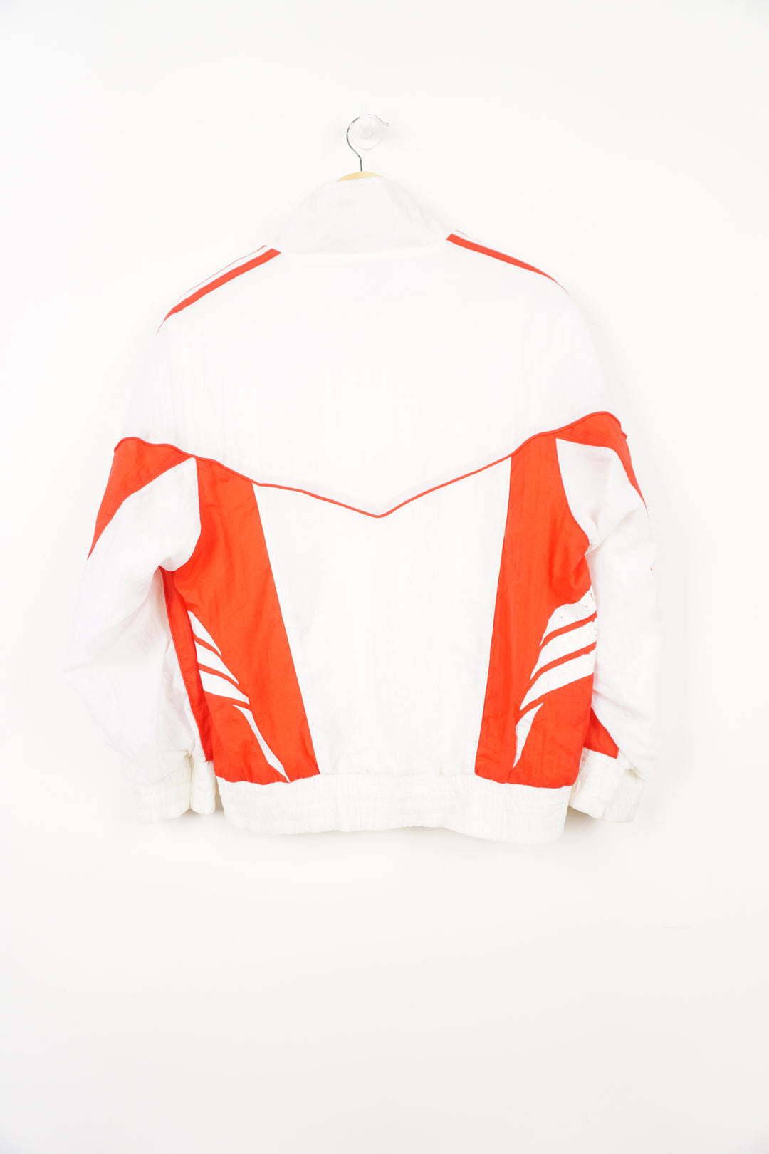 Vintage 1990's Adidas England rugby team red and white shell jacket with embroidered logo on the chest 