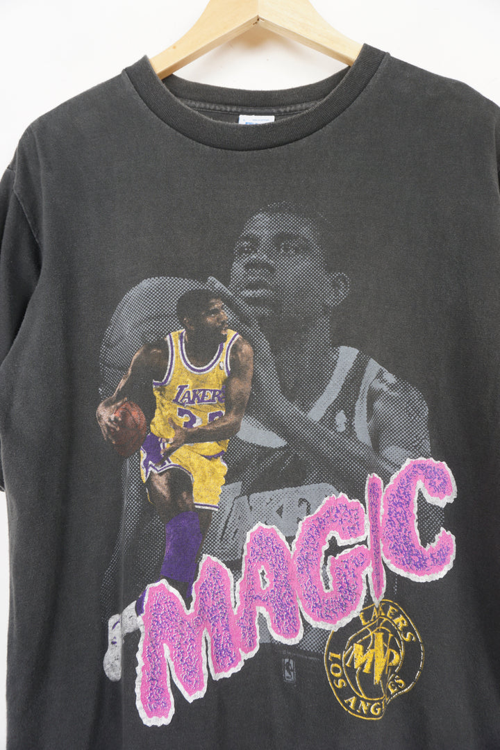 Vintage 90's Salem Sportswear, LA Lakers Magic Johnson single stitch graphic t-shirt