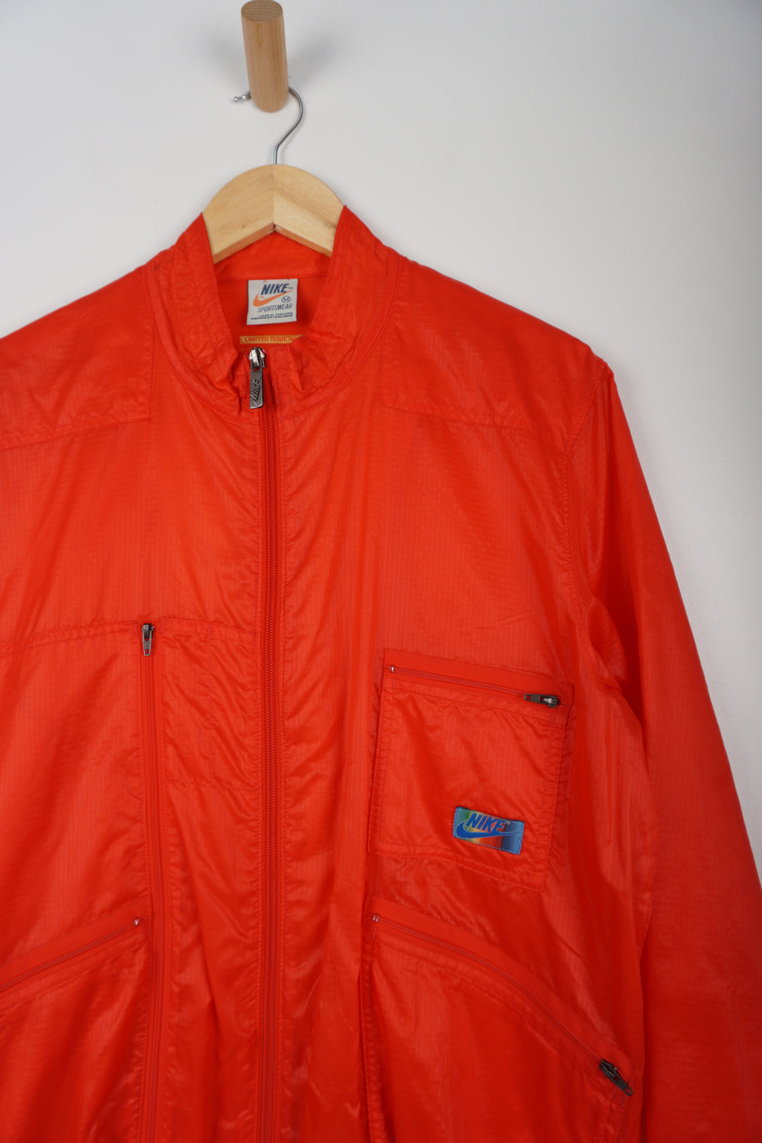 Vintage Nike Red Windbreaker Tracksuit Top