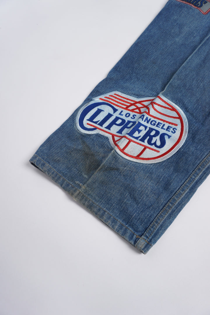 Vintage UNK NBA embroidered straight leg jeans 