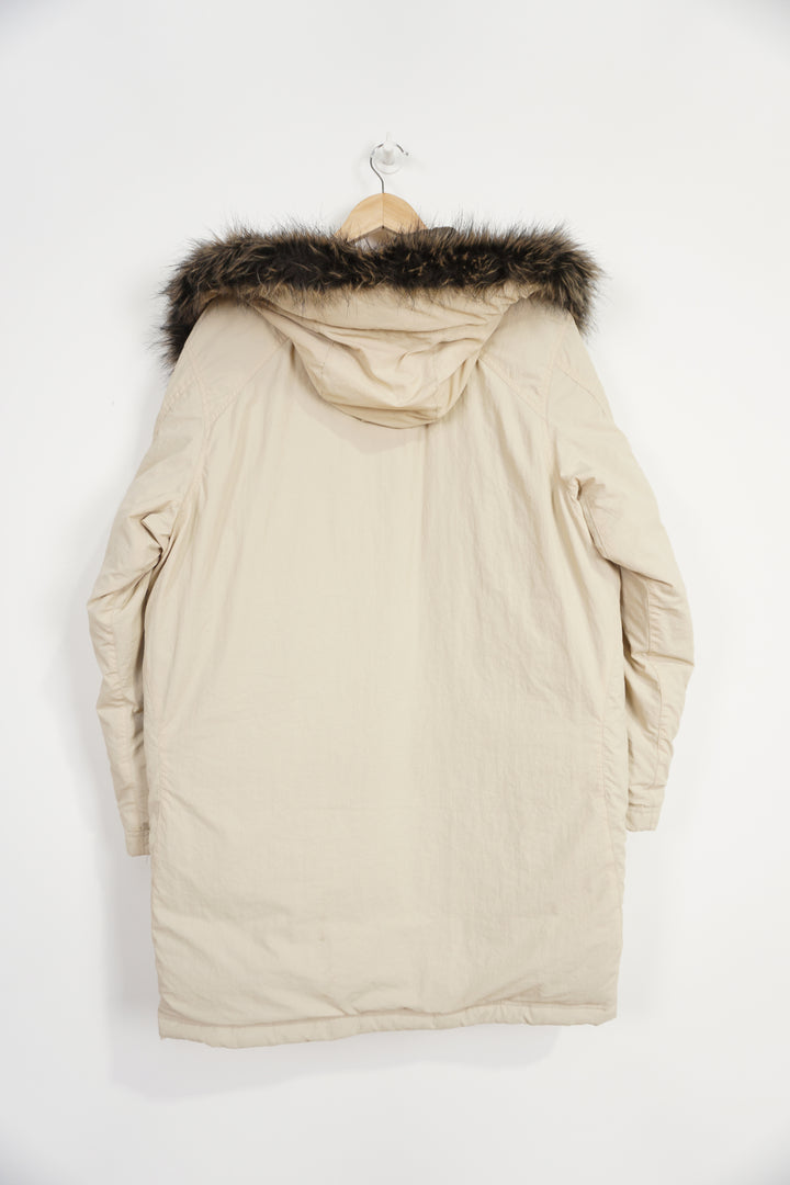 Nike ACG zip through coat with high neck, pockets and faux fur on collar