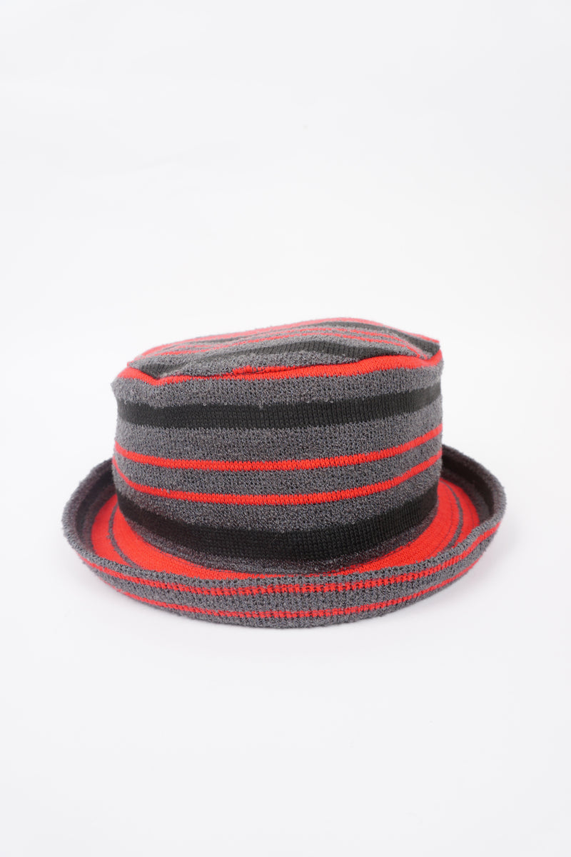 Vintage red and grey Kangol bermuda stripe cotton hat