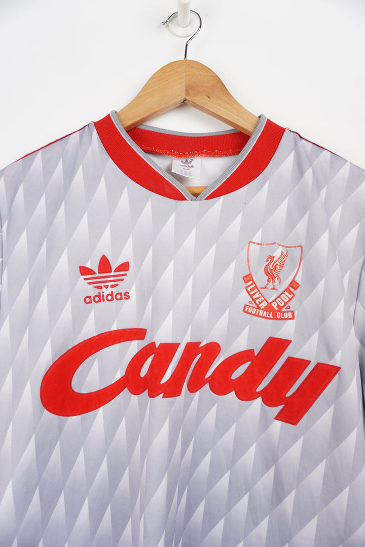 1989/91 Liverpool F.C. Adidas Candy Away Football Shirt