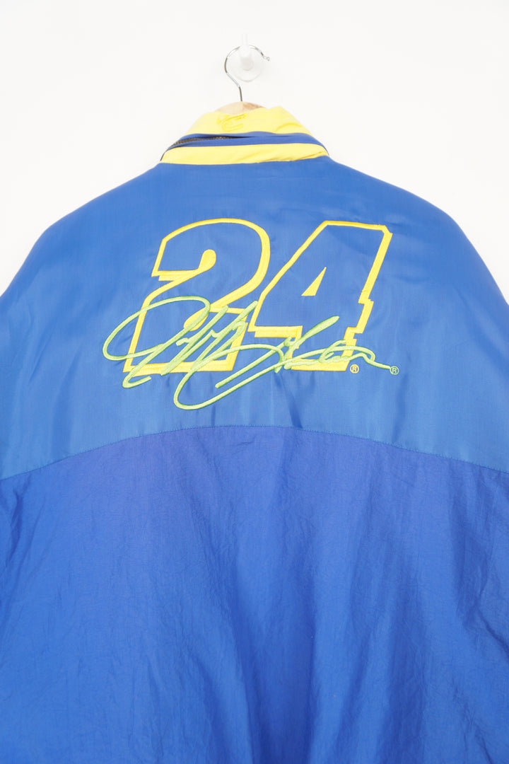 Vintage Dupont NASCAR quilted racing jacket by Chase Authentic's  with embroidered details and sponsors 