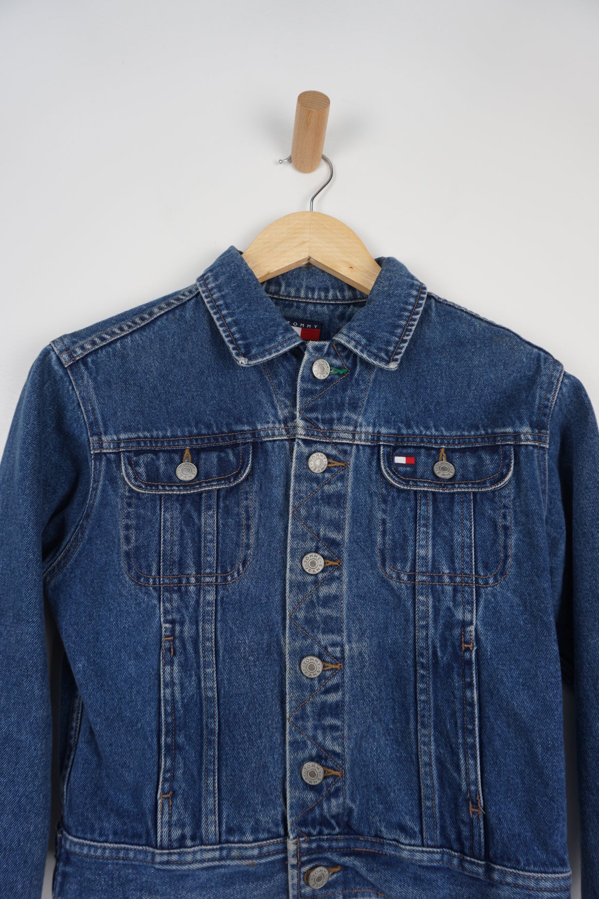 Tommy Hilfiger Dark Blue Cropped Denim Jacket