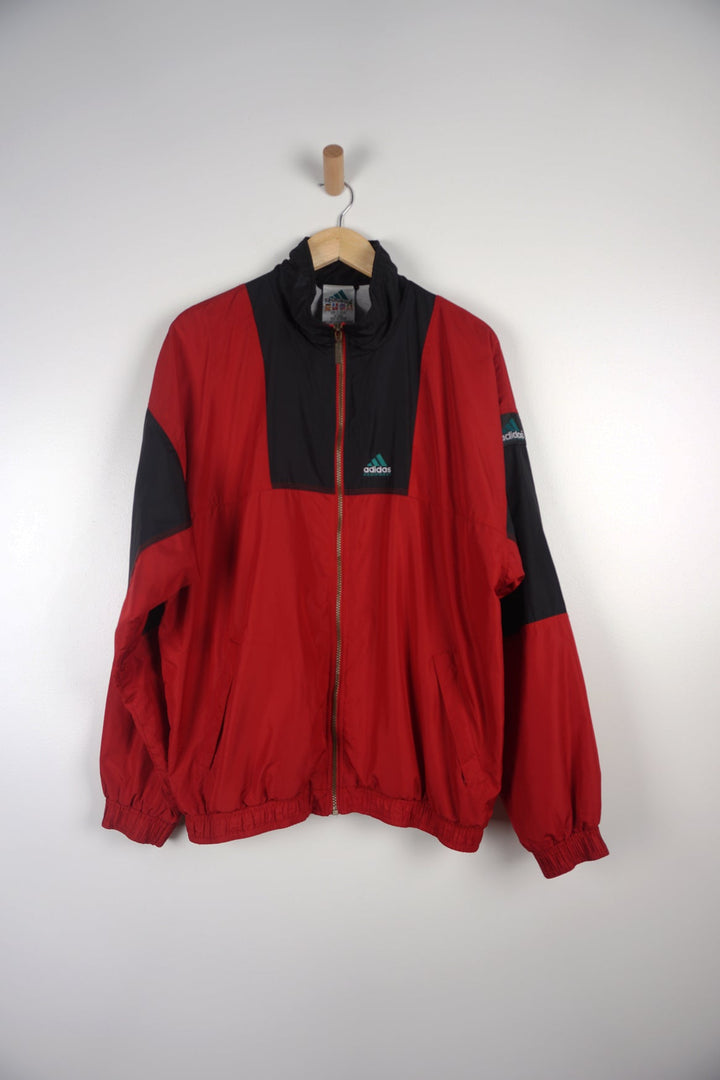 Vintage Adidas Equipment Red and Black Tracksuit Top