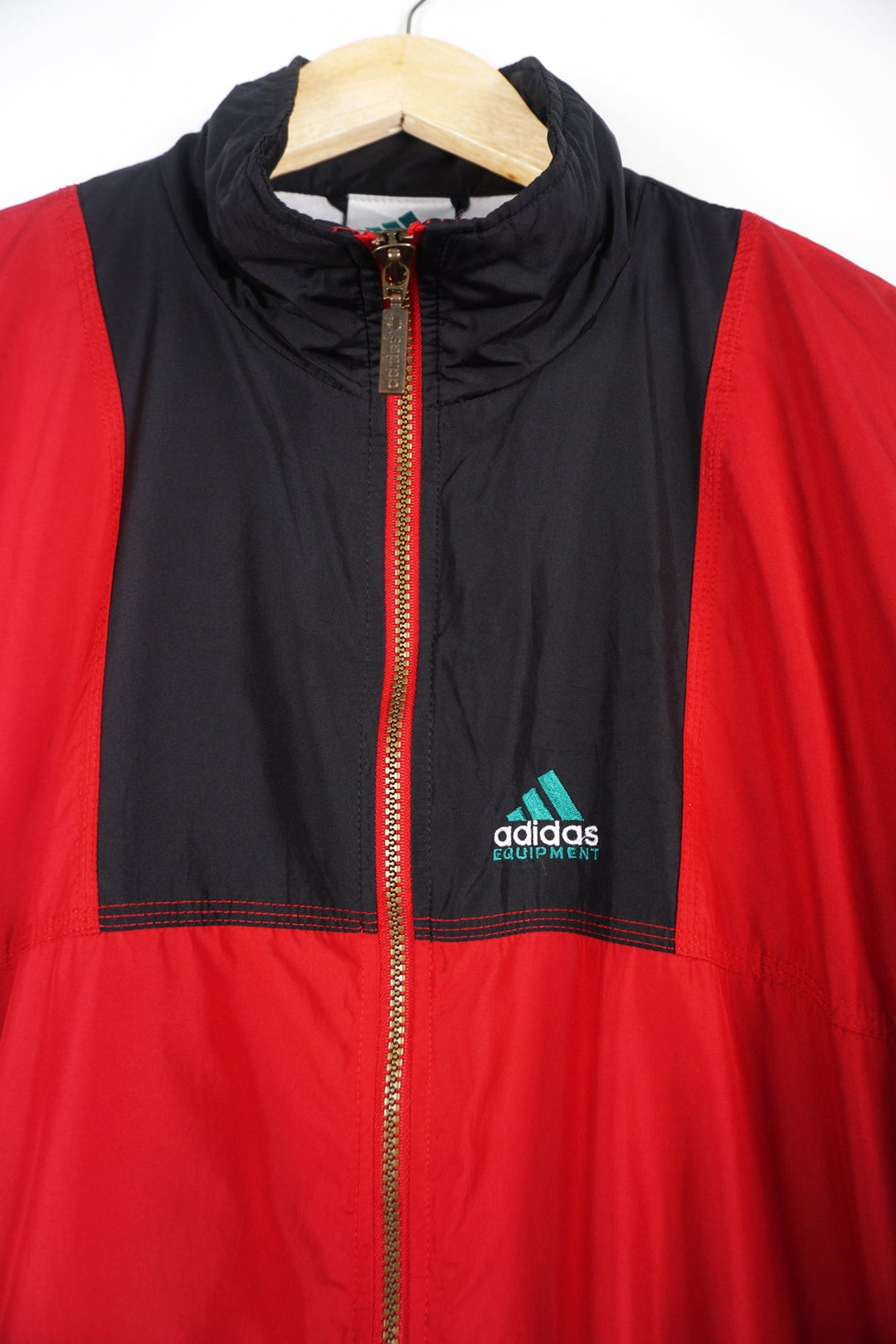 Vintage Adidas Equipment Red and Black Tracksuit Top