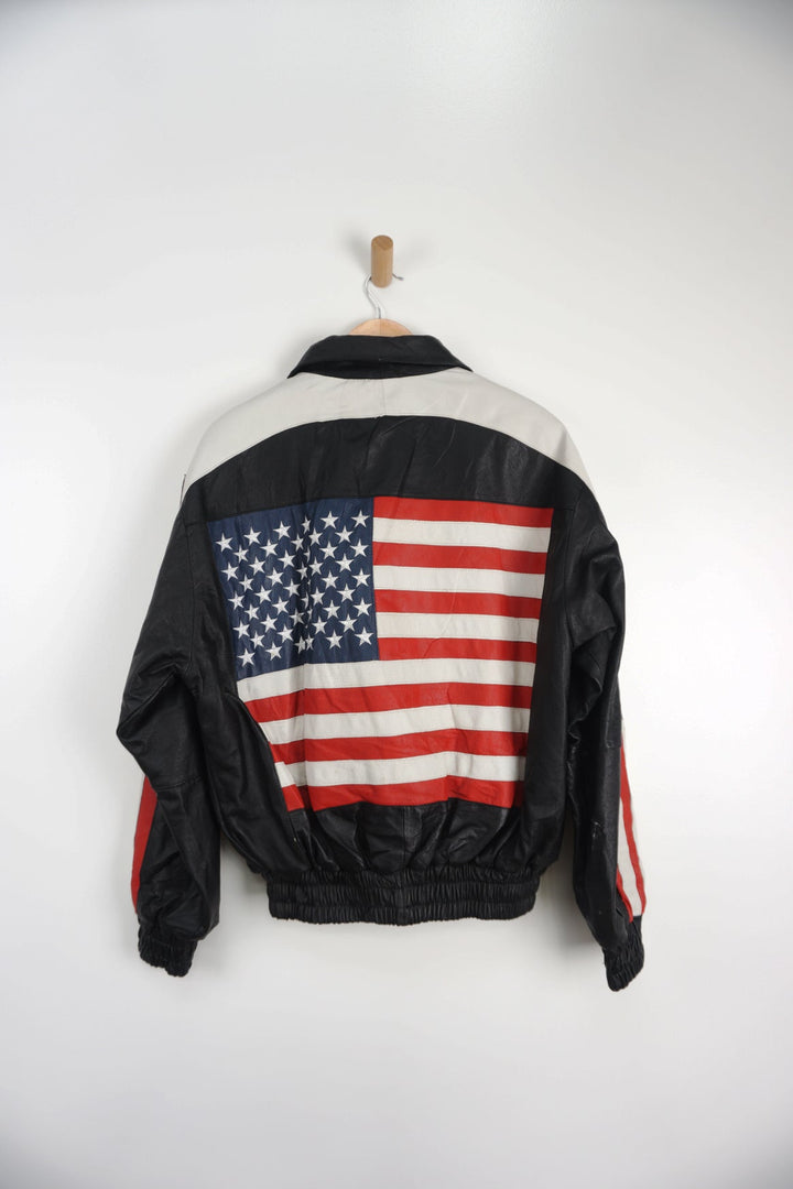 Vintage Leather Oscar Piel USA Black Jacket   Fair Condition: shell of the jacket is in good condition, there is a large tear in the lining, jacket is still functional