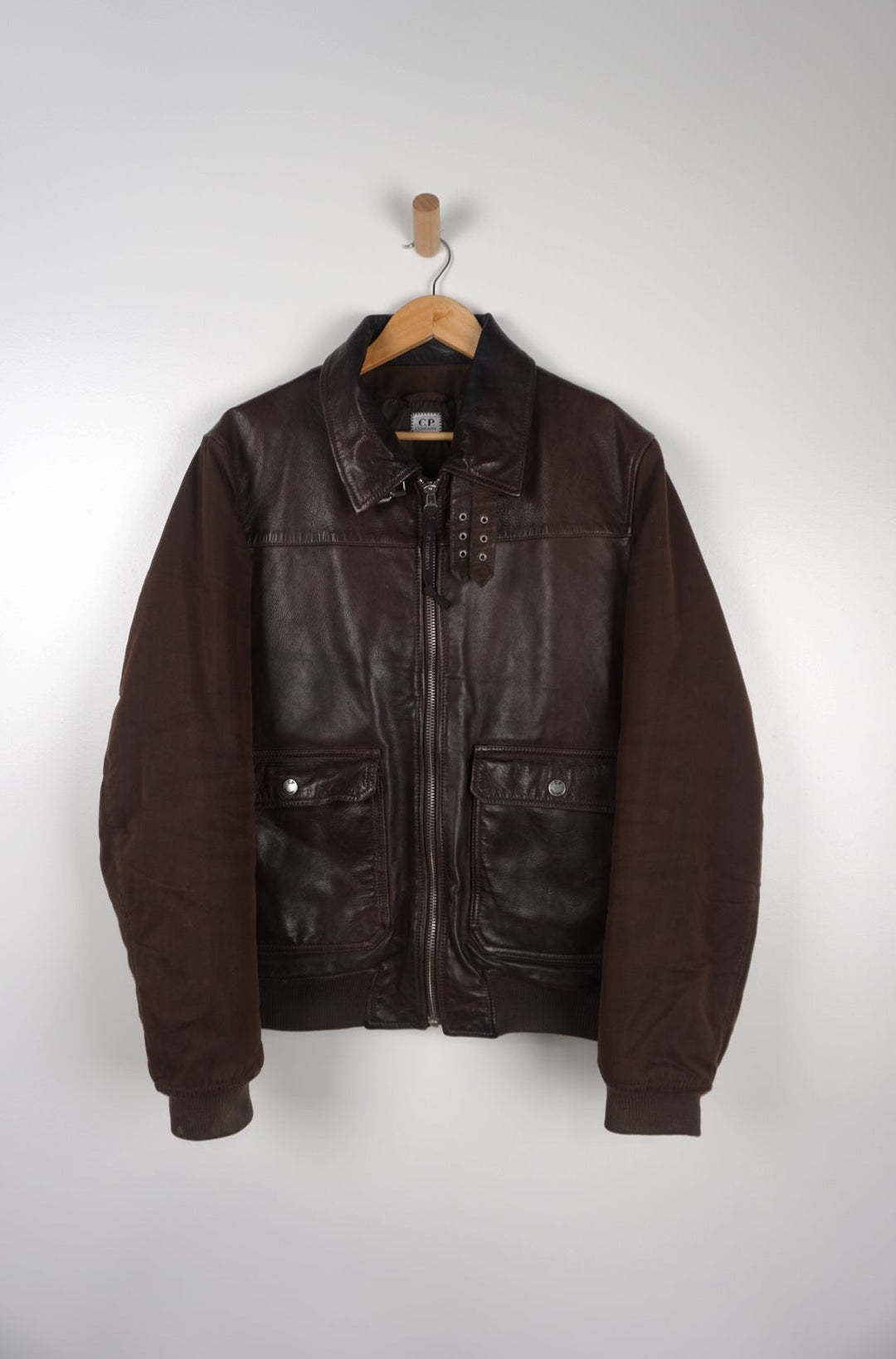 Vintage CP Company Leather Brown Jacket