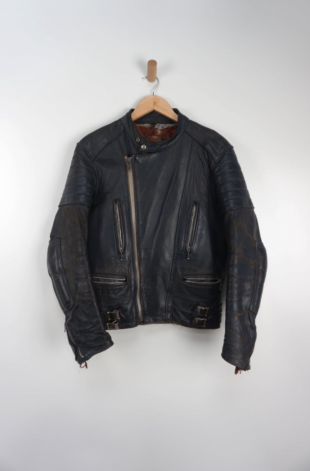 Vintage Leather Highwayman Black Jacket