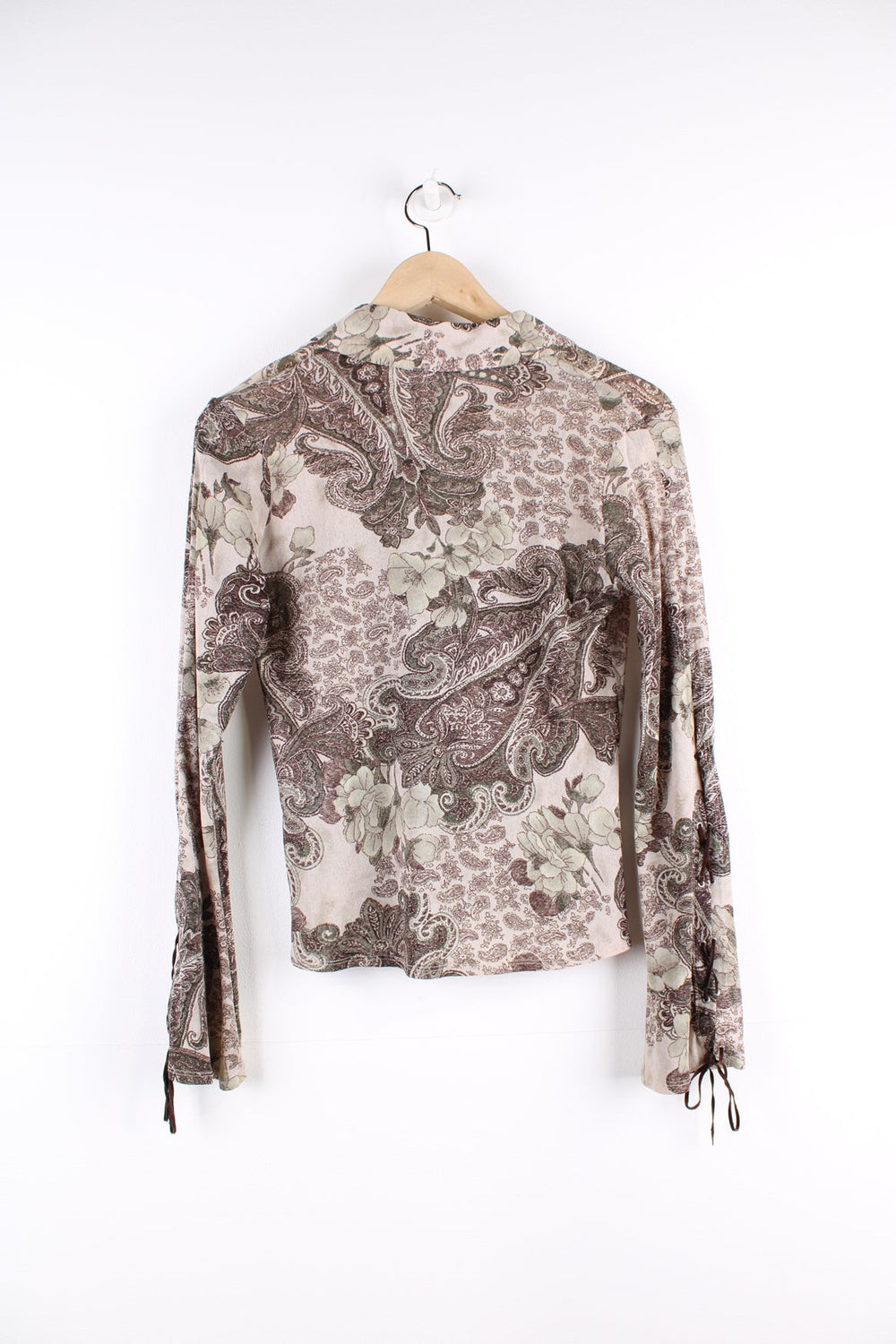 Vintage 90's Newlook brown paisley sheer top