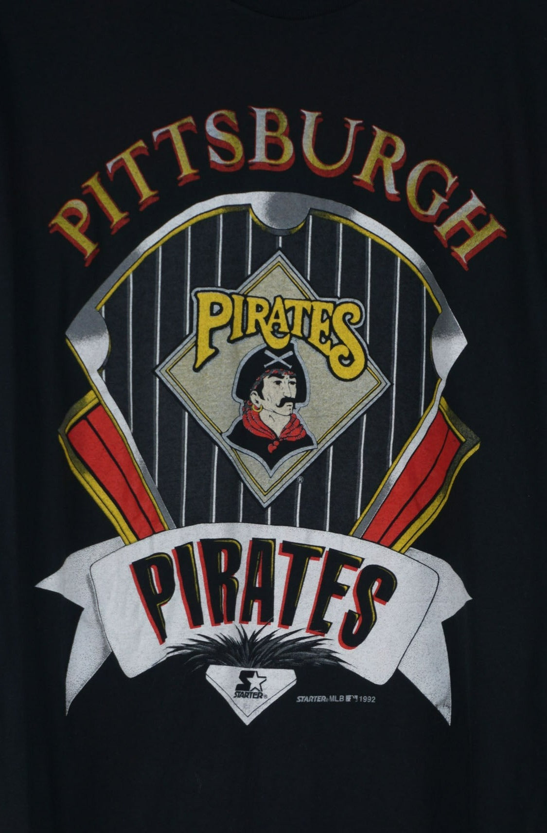 MLB Pittsburgh Pirates Black Graphic T shirt VintageFolk