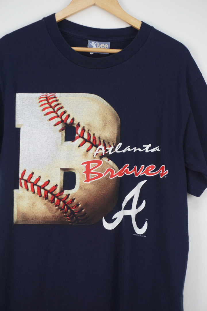 MLB Atlanta Braves 1996 Graphic Blue T-Shirt