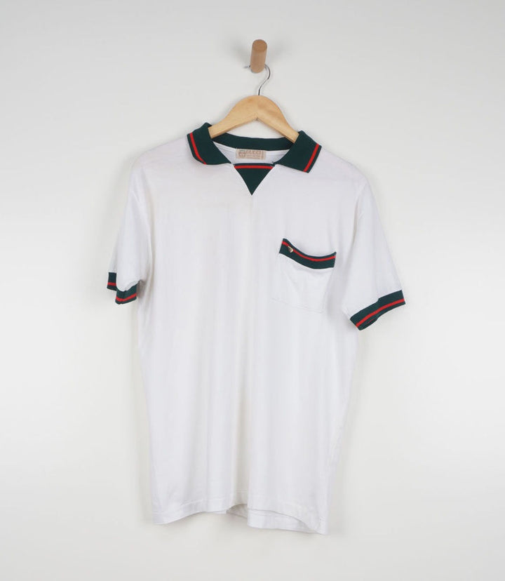 Vintage Gucci 90's White Collar T-Shirt