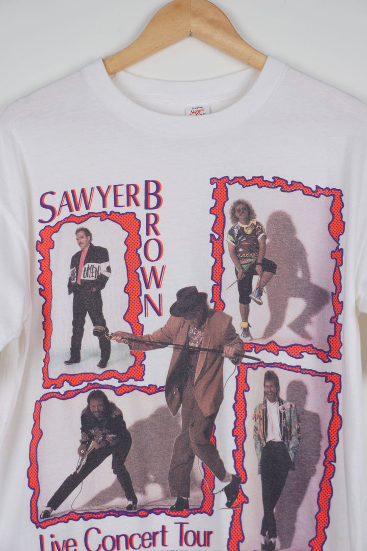 Sawyer Brown 1991 Tour Graphic White T-Shirt