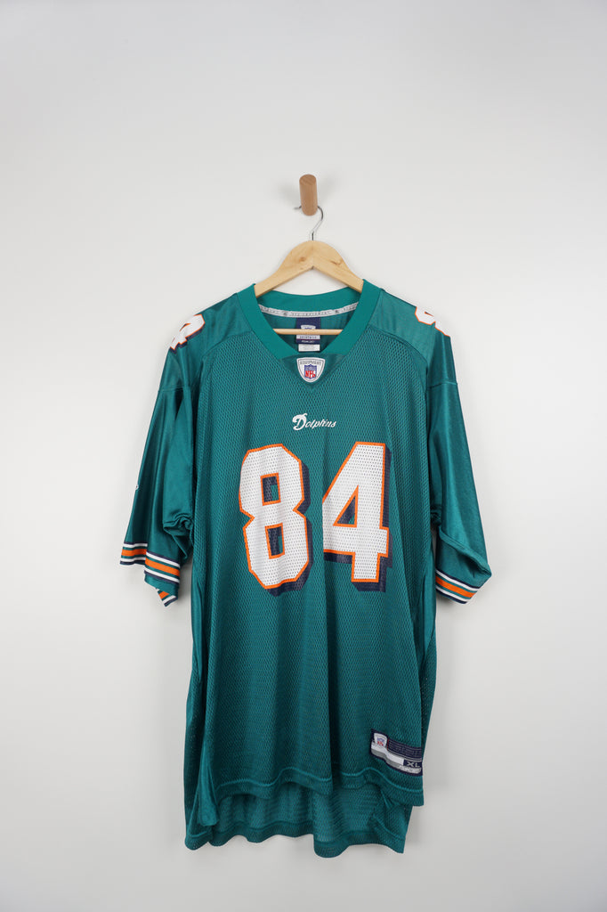 Vintage REEBOK NFL Miami Dolphins American Football Jersey Navy Blue XL