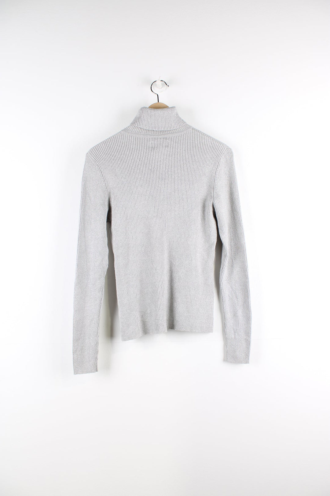 Vintage 90's style silver sparkly turtleneck top